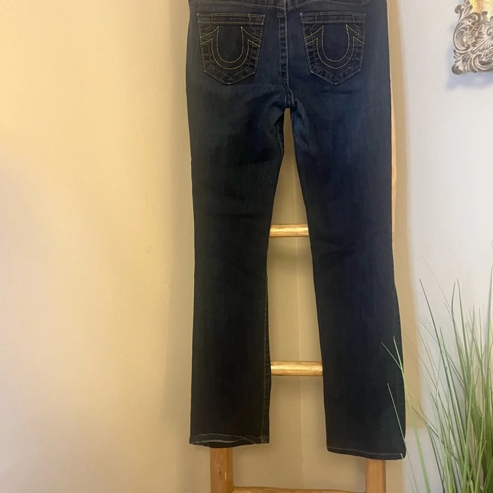 True Religion Women’s Straight Leg Blue Jeans World Tour Section Avery Size 28 - Picture 6 of 10